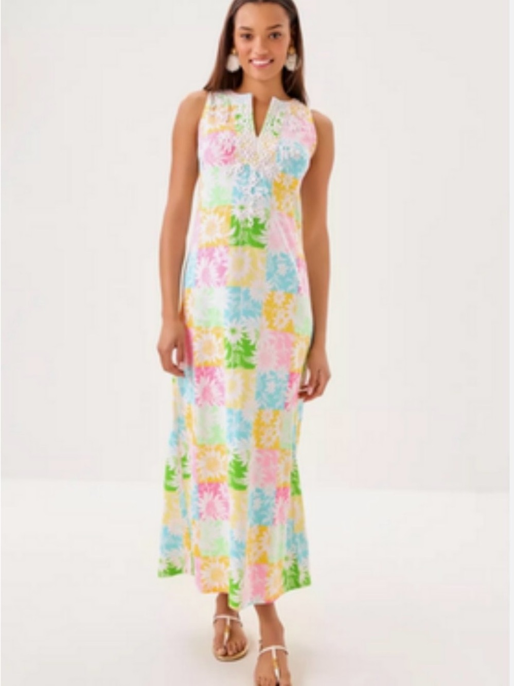 Lilly Pulitzer NWT Raina Maxi Dress in via Sunny Sunflowers.